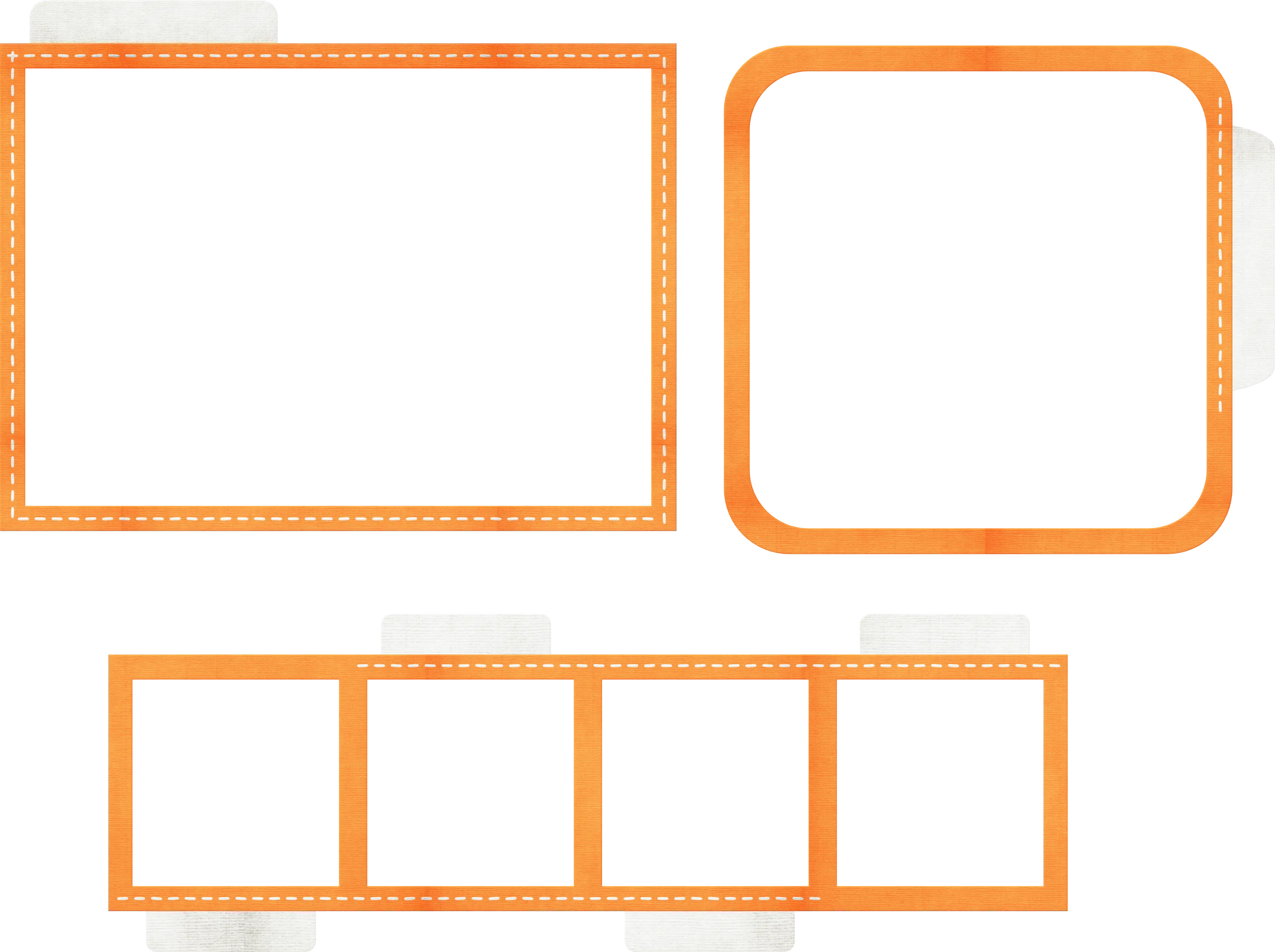 Orange Frames for Photo Decoration