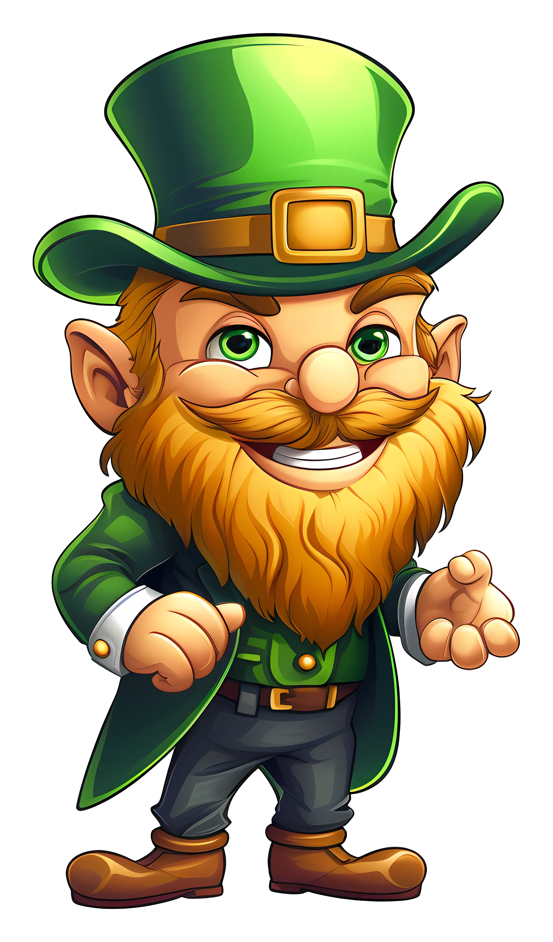 Cheerful Leprechaun Character Illustration