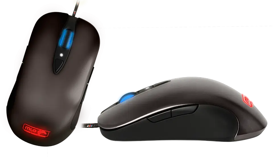 Black Gaming Mouse with Blue LED Light