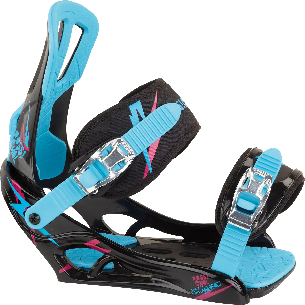 Blue and Black Snowboard Binding