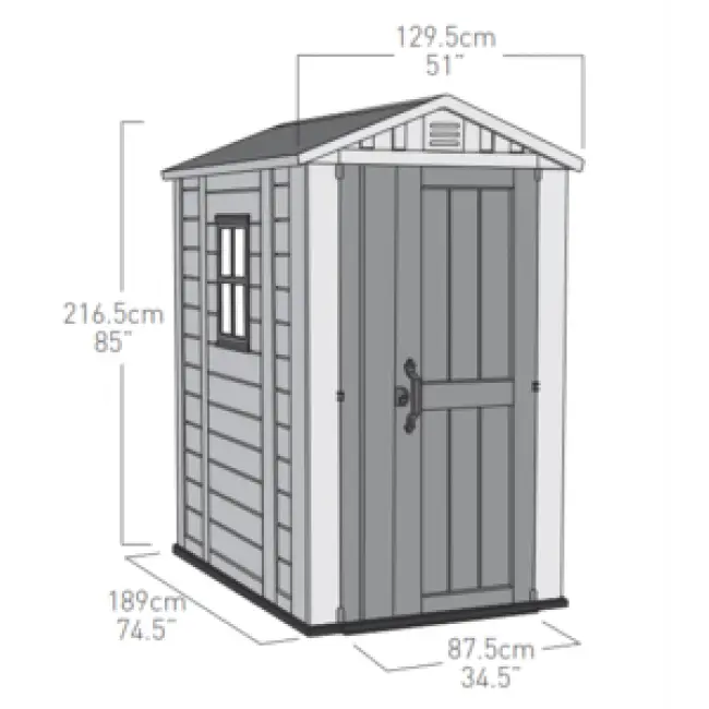 Outdoor Storage Shed with Dimensions