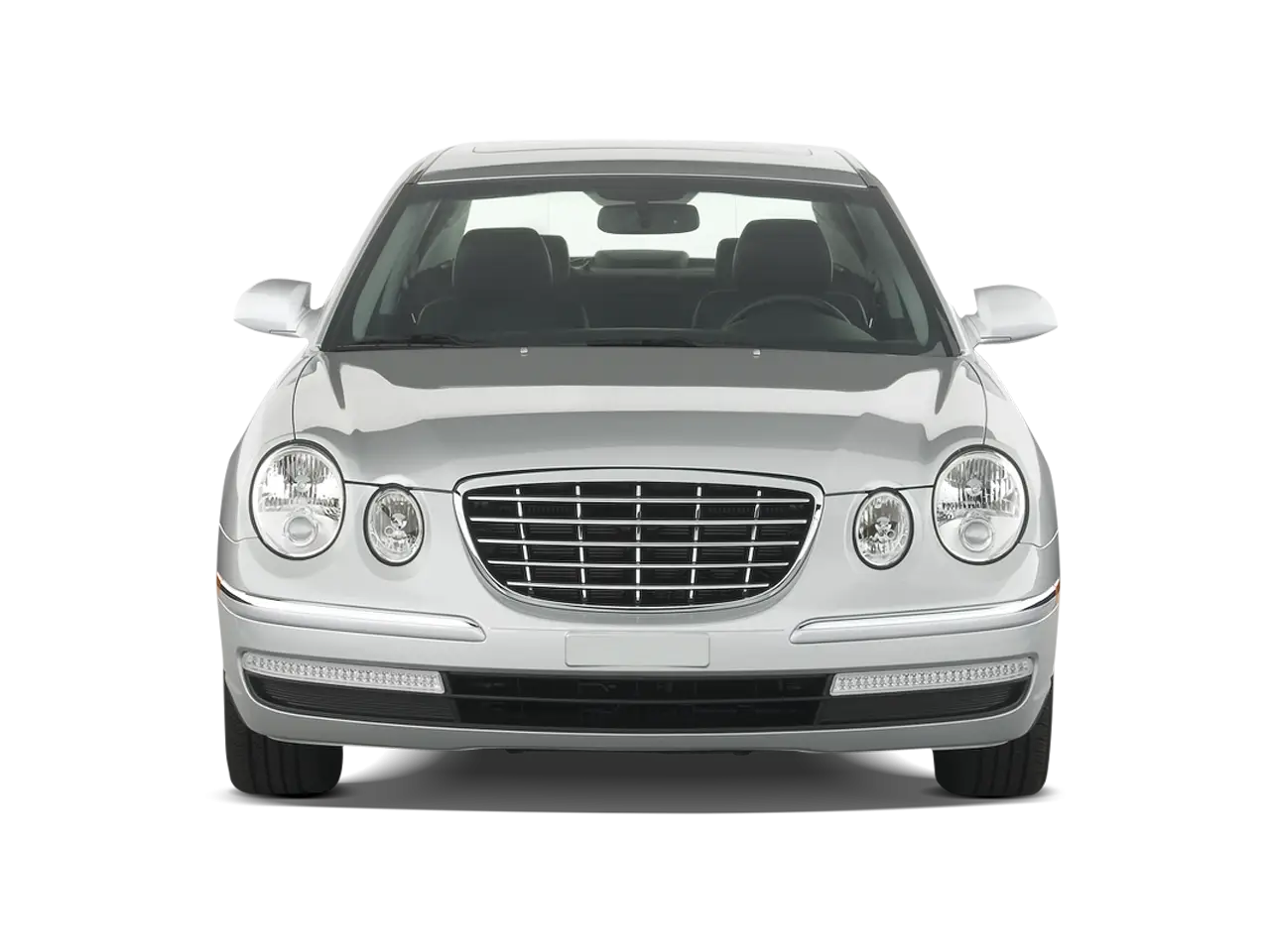 Silver Automobile Front View
