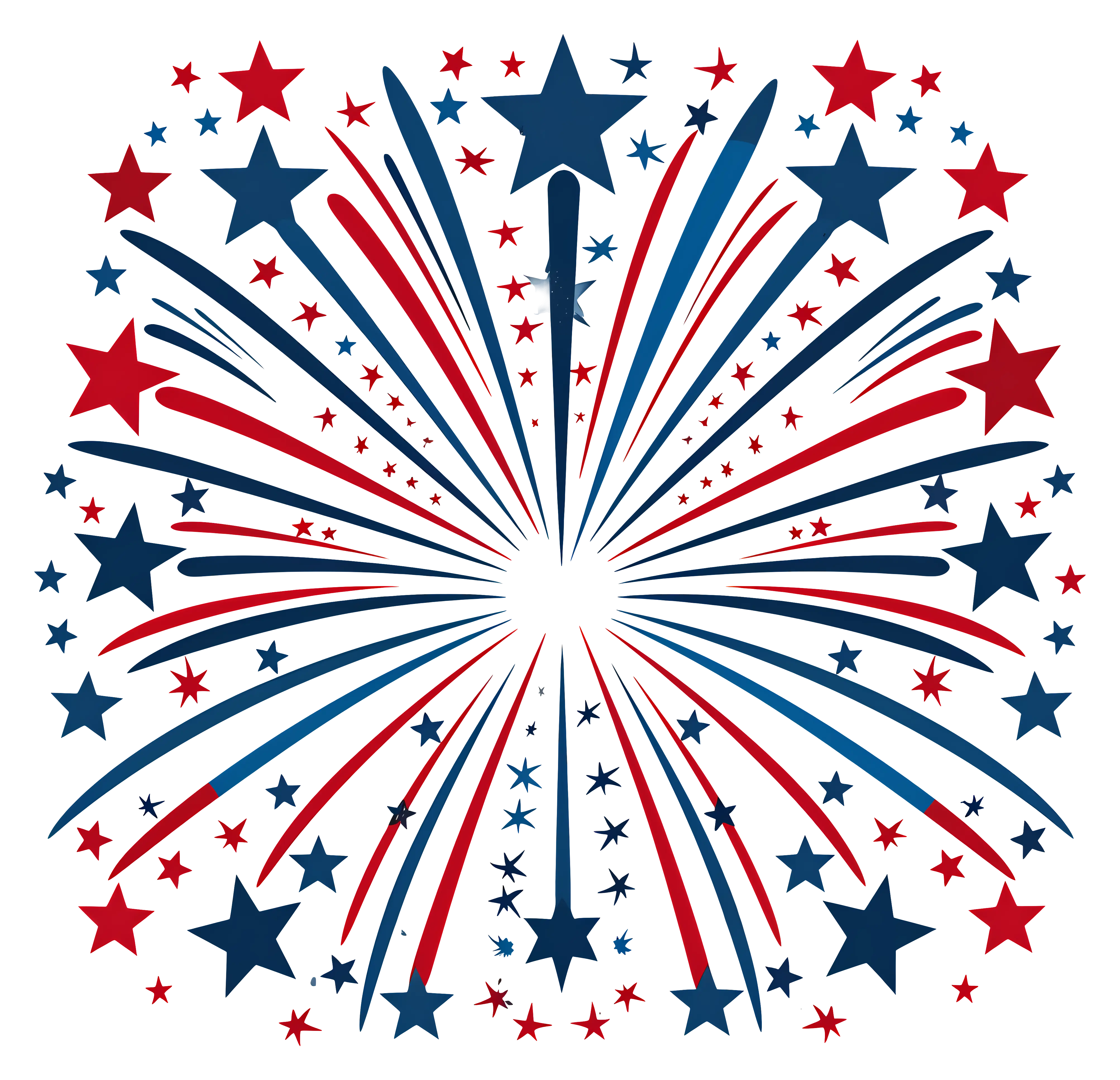 Red and Blue Radiant Firework Display