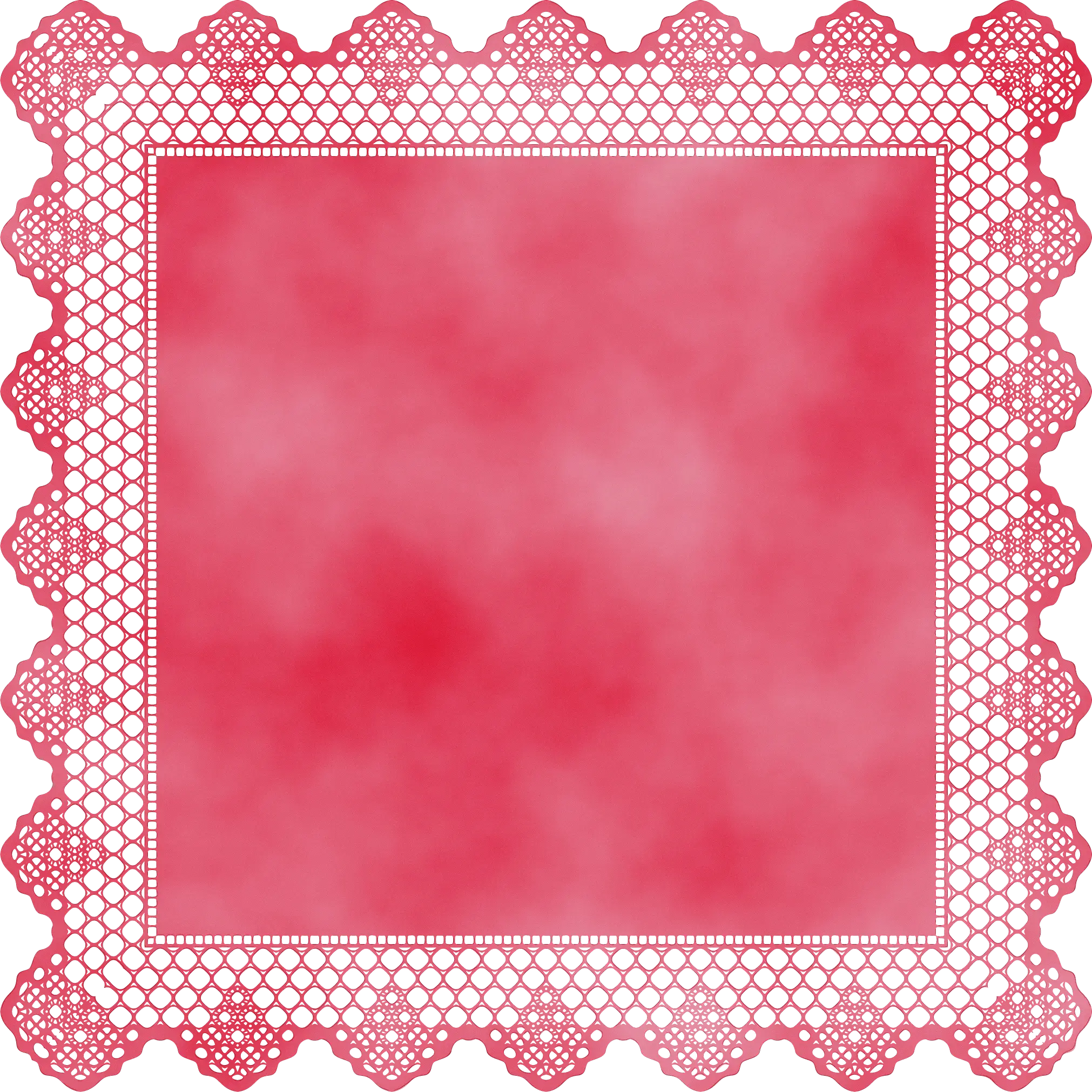 Red Lace Border Decoration