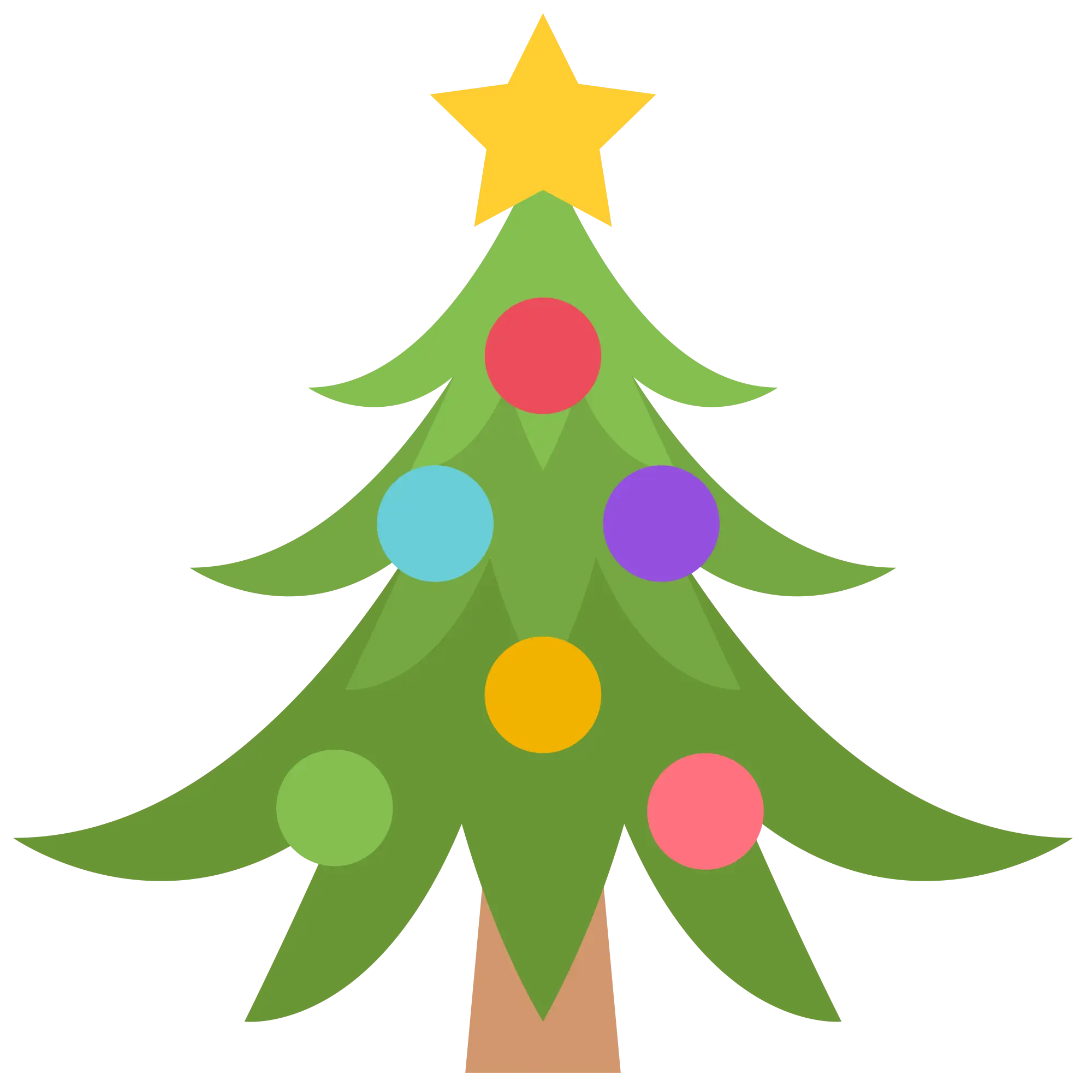 Festive Christmas Tree with Ornaments
