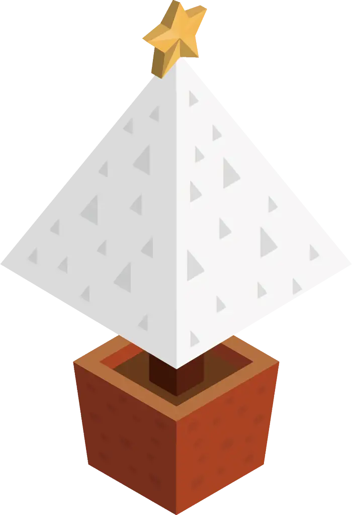 Geometric White Paper Christmas Tree