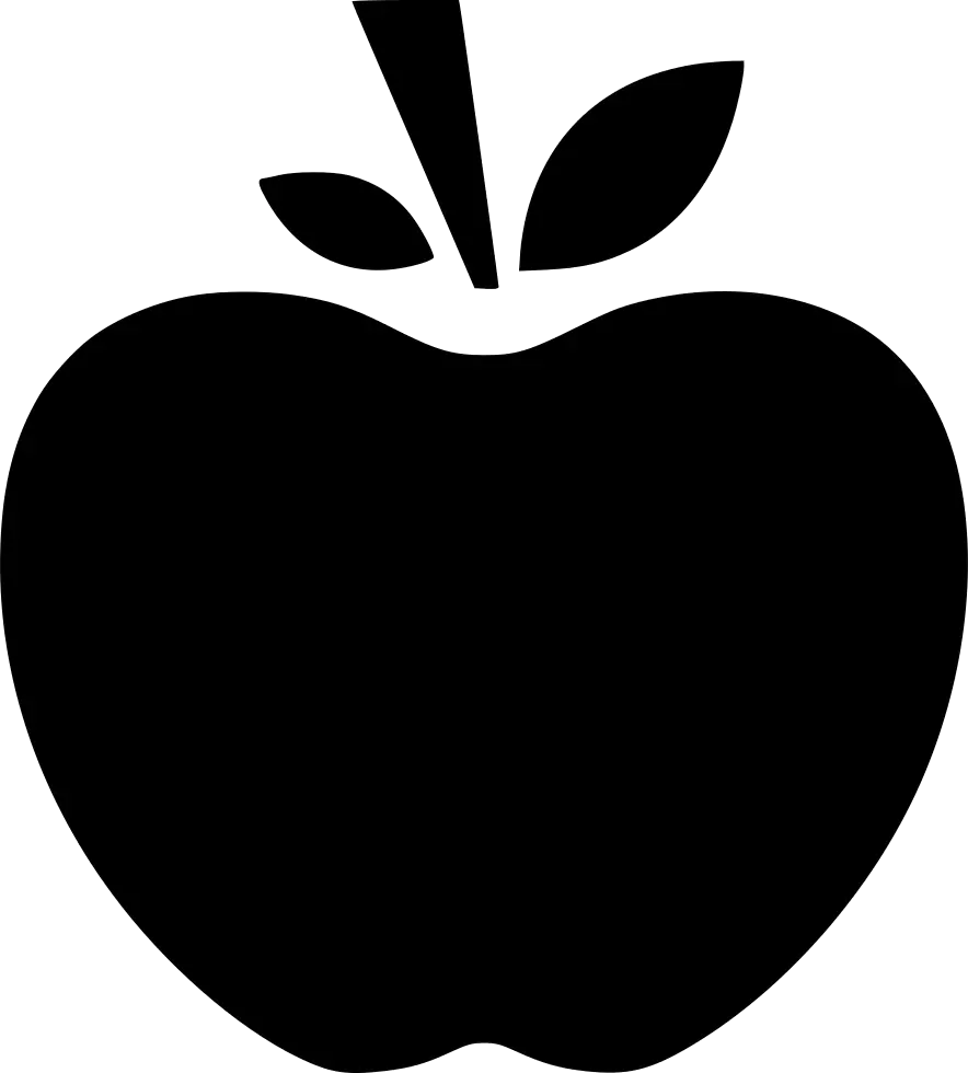 Black Apple Silhouette Icon