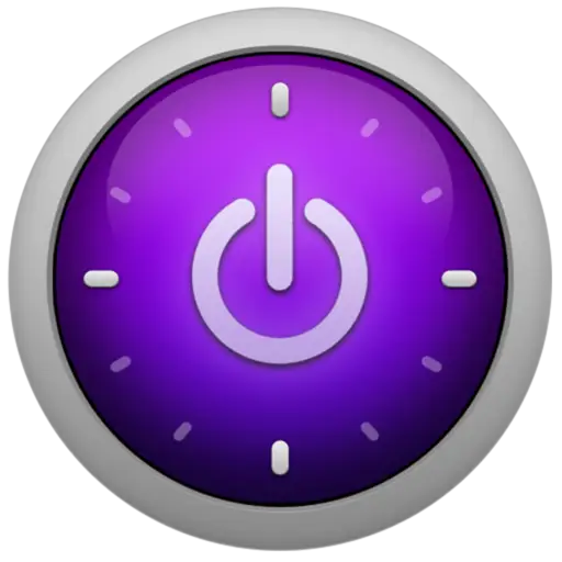 Purple Power Button Icon