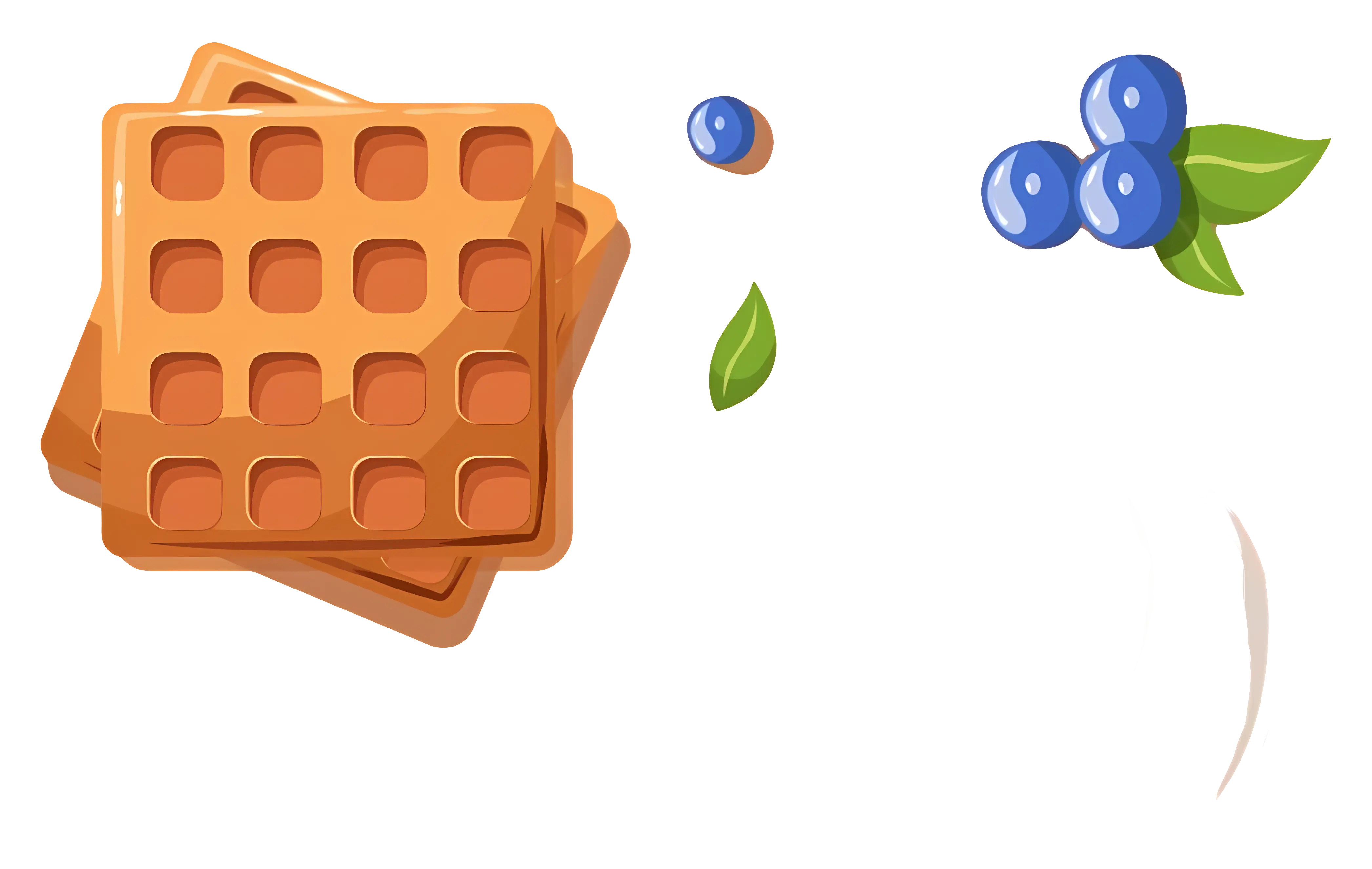 Waffles with Blueberries