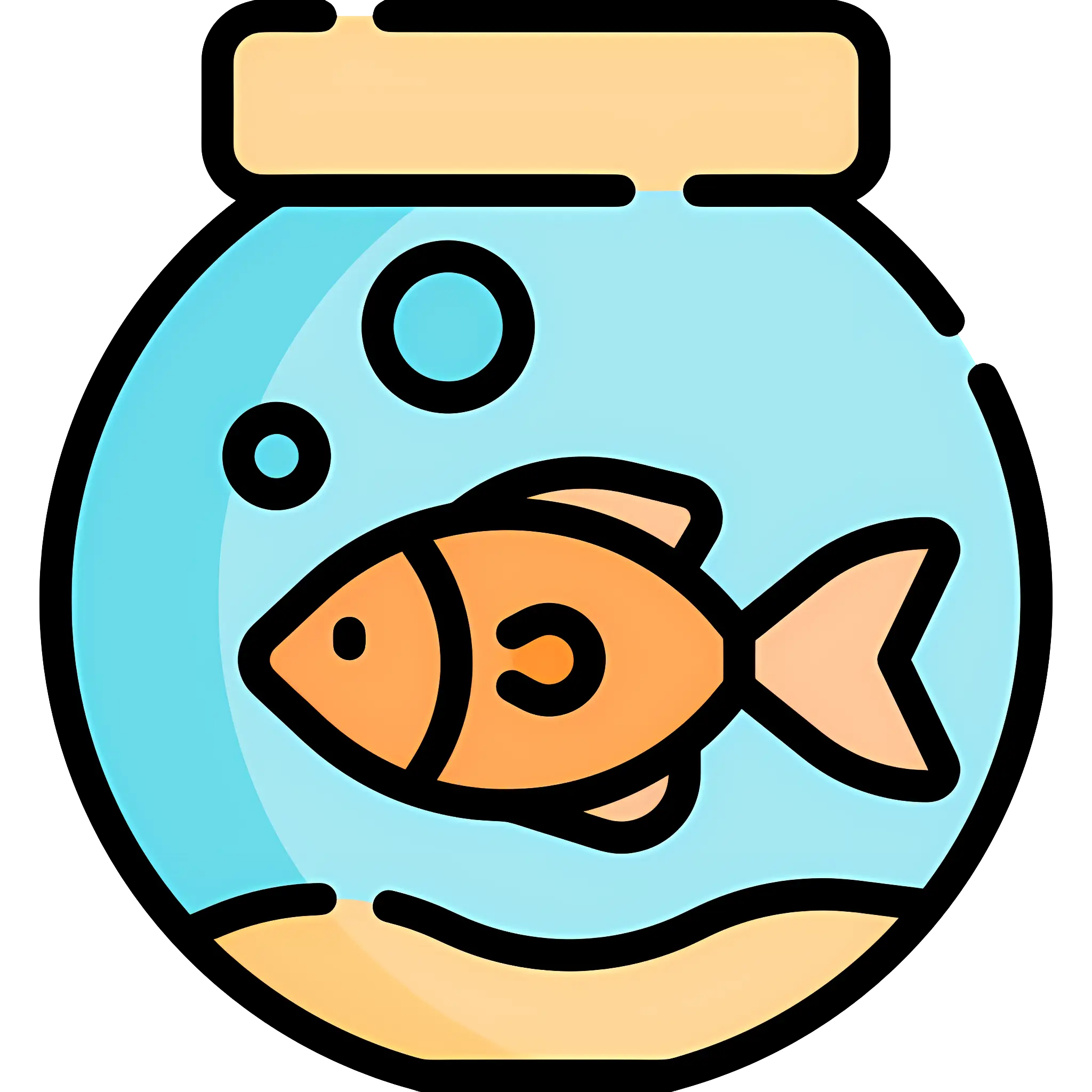 Fish Bowl with Single Fish