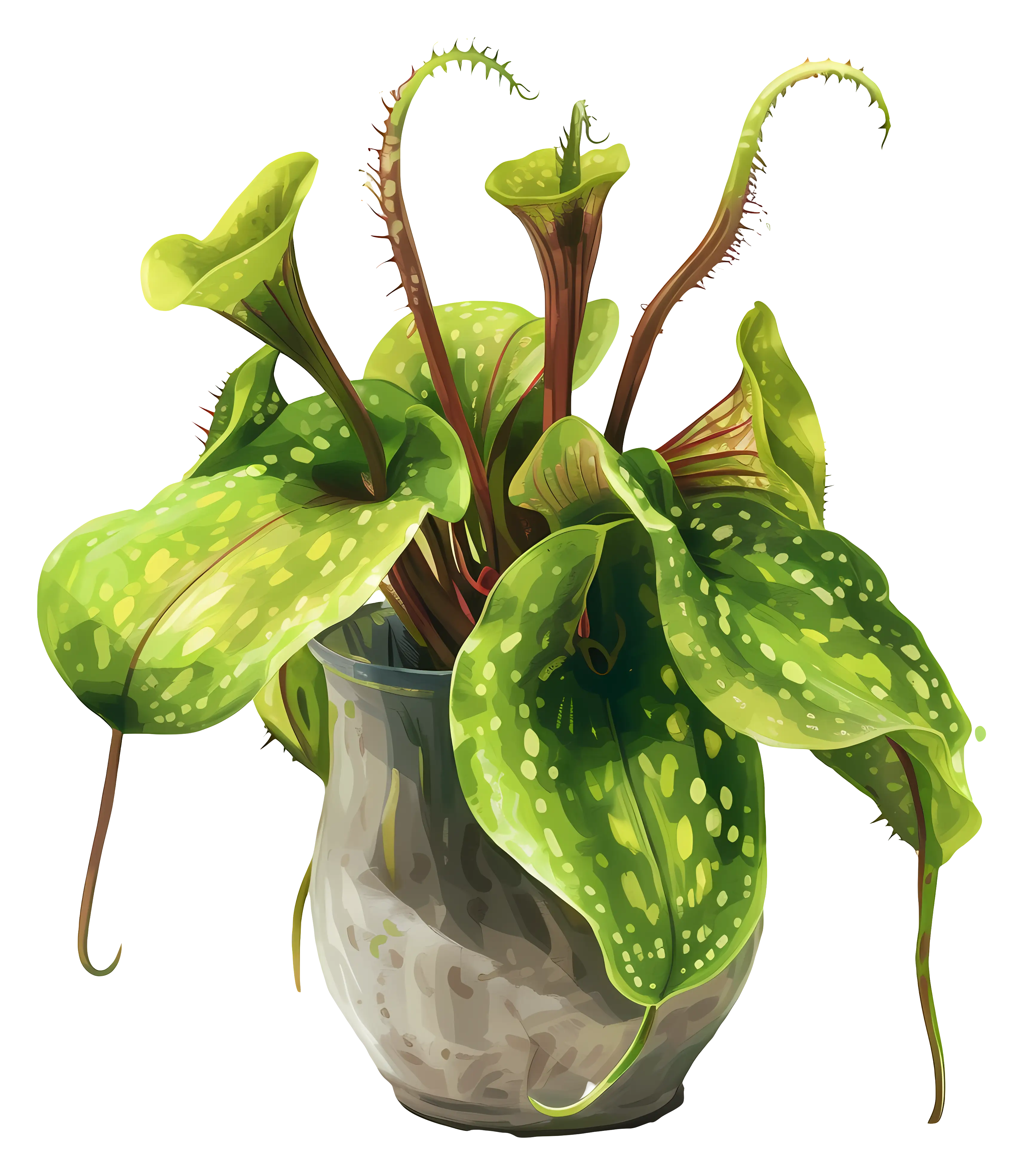 Potted Plant with Green Leaves