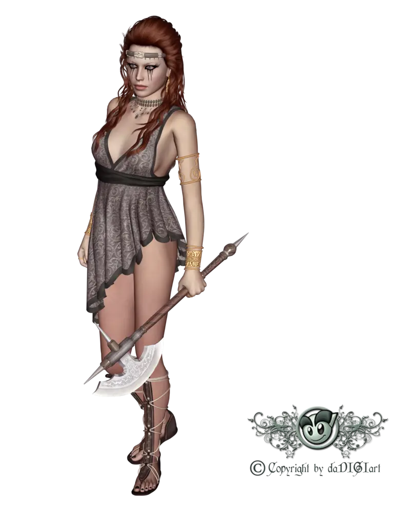 Fantasy Warrior Woman with Spear