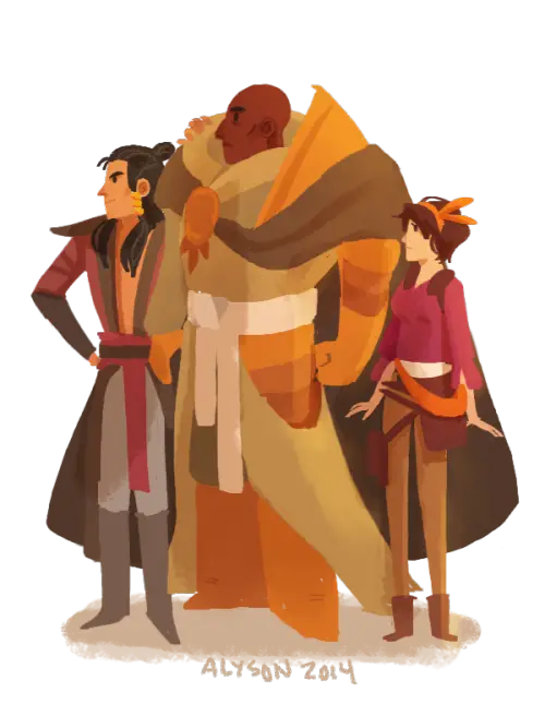 Three Cartoon Characters