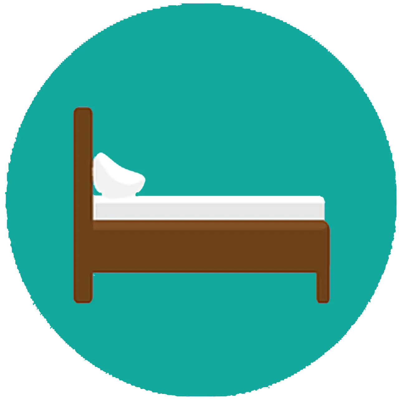 Bed Icon in Flat Style