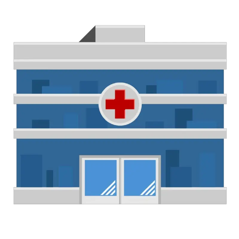 Hospital Building Icon Illustration