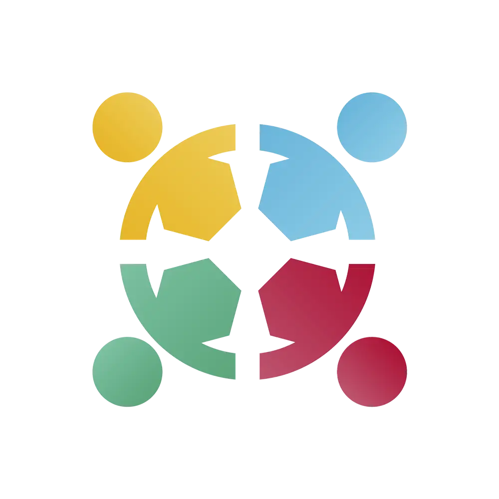 Colorful People in Unity Symbol
