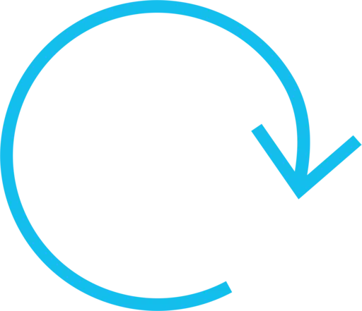 Blue Circular Arrow Symbol