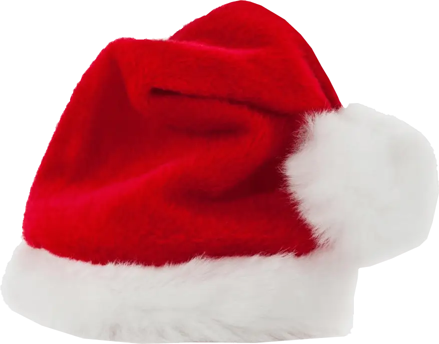 Red Santa Hat with White Fur Decoration