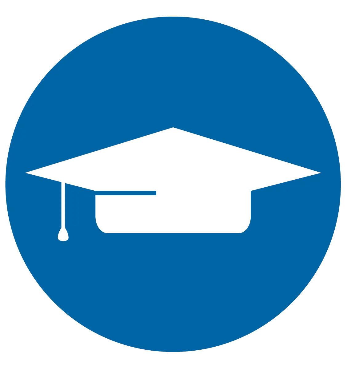 Blue Graduation Cap Symbol