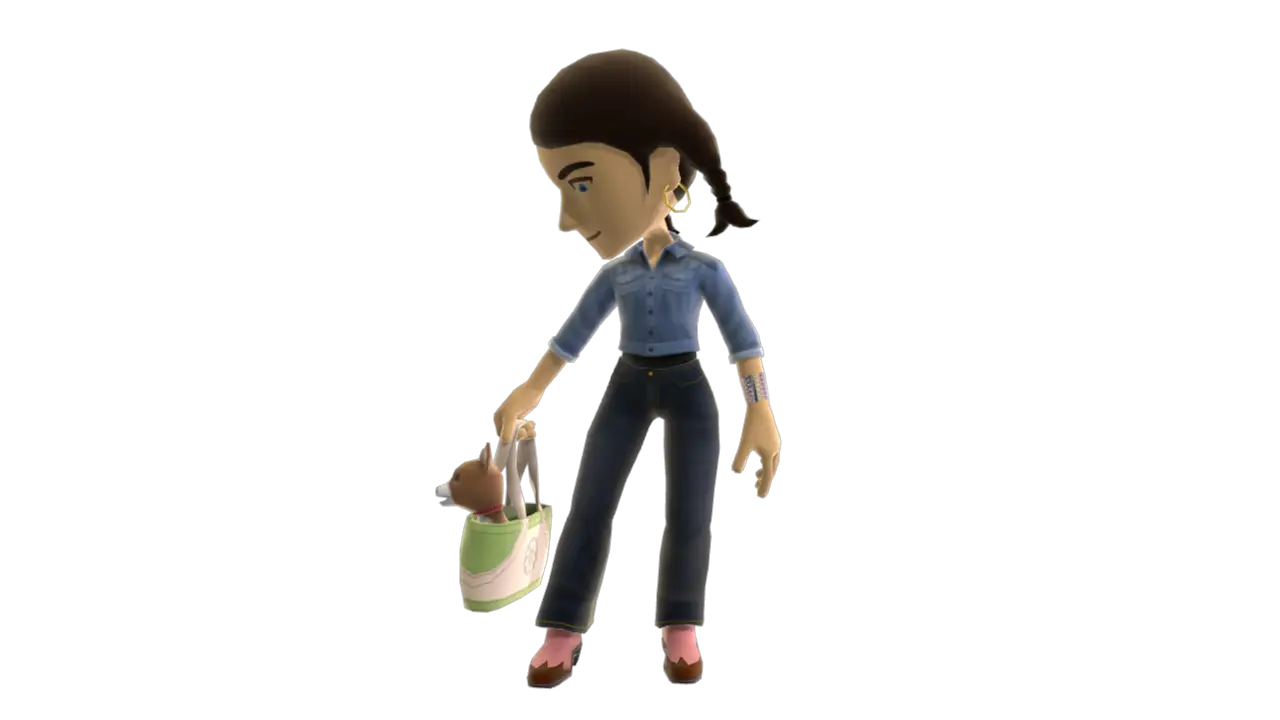 Cartoon Character Holding a Bag