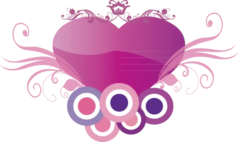 Decorative Purple Heart Design