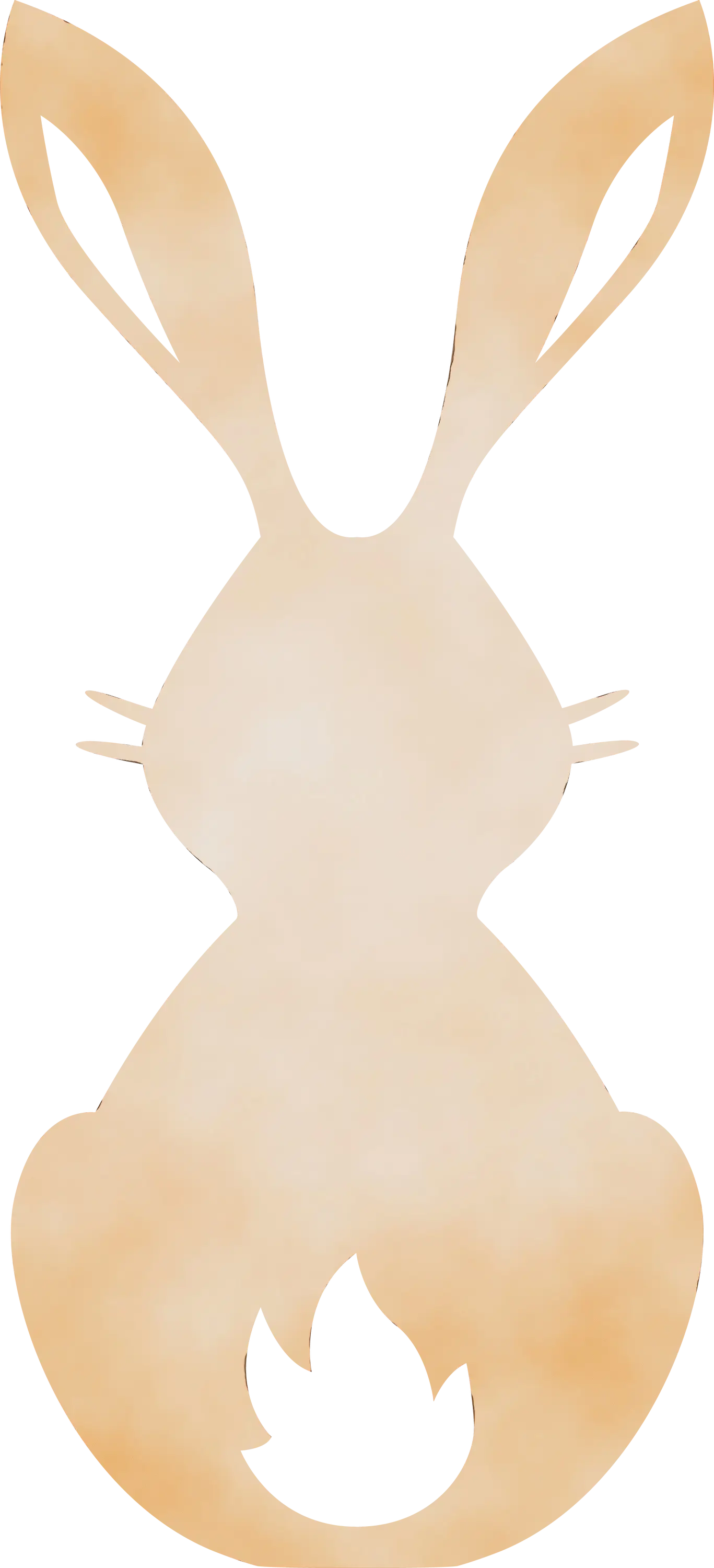 Bunny Silhouette For Easter Artwork