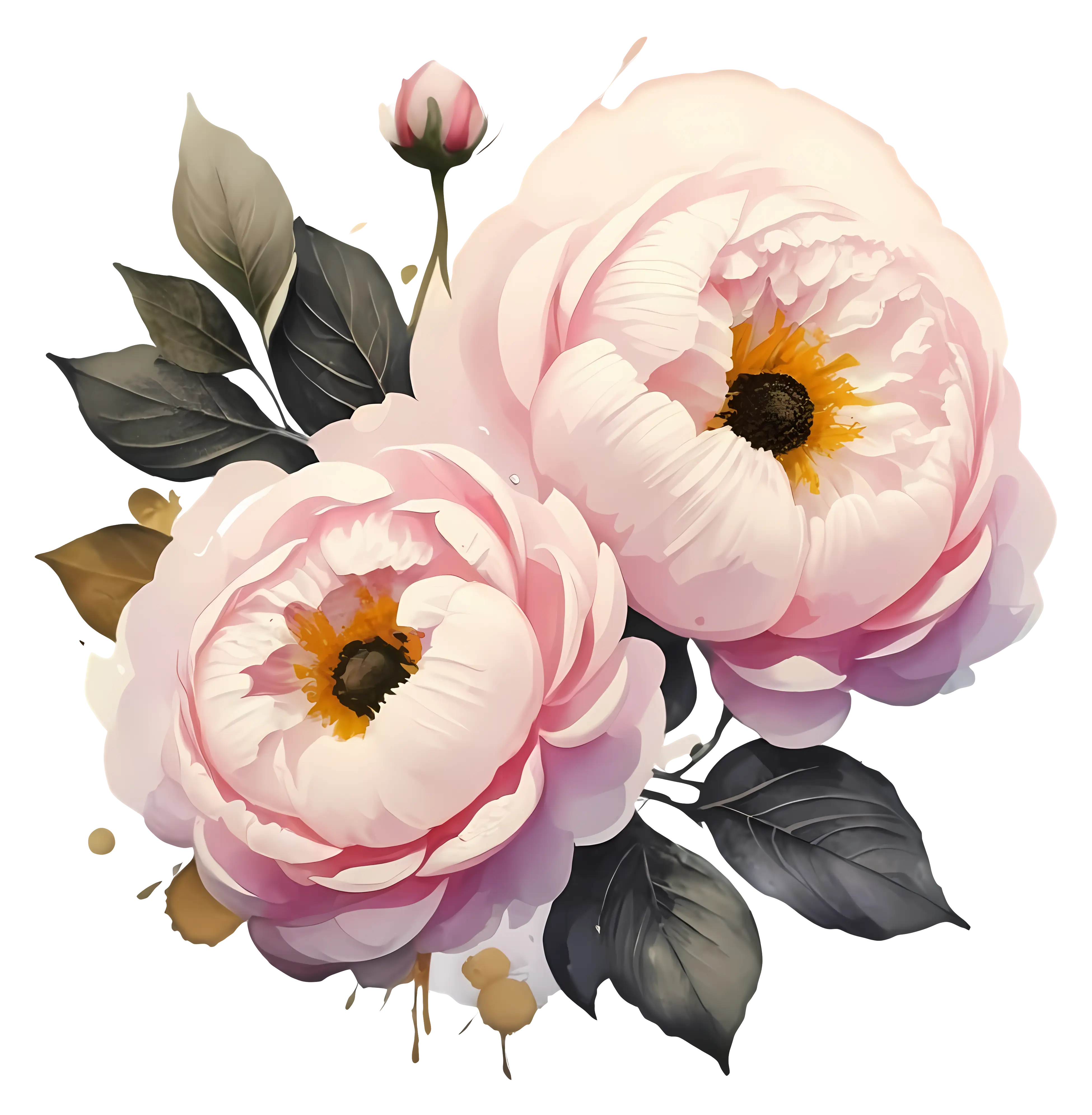 Soft Pink Rose Illustration with Realism