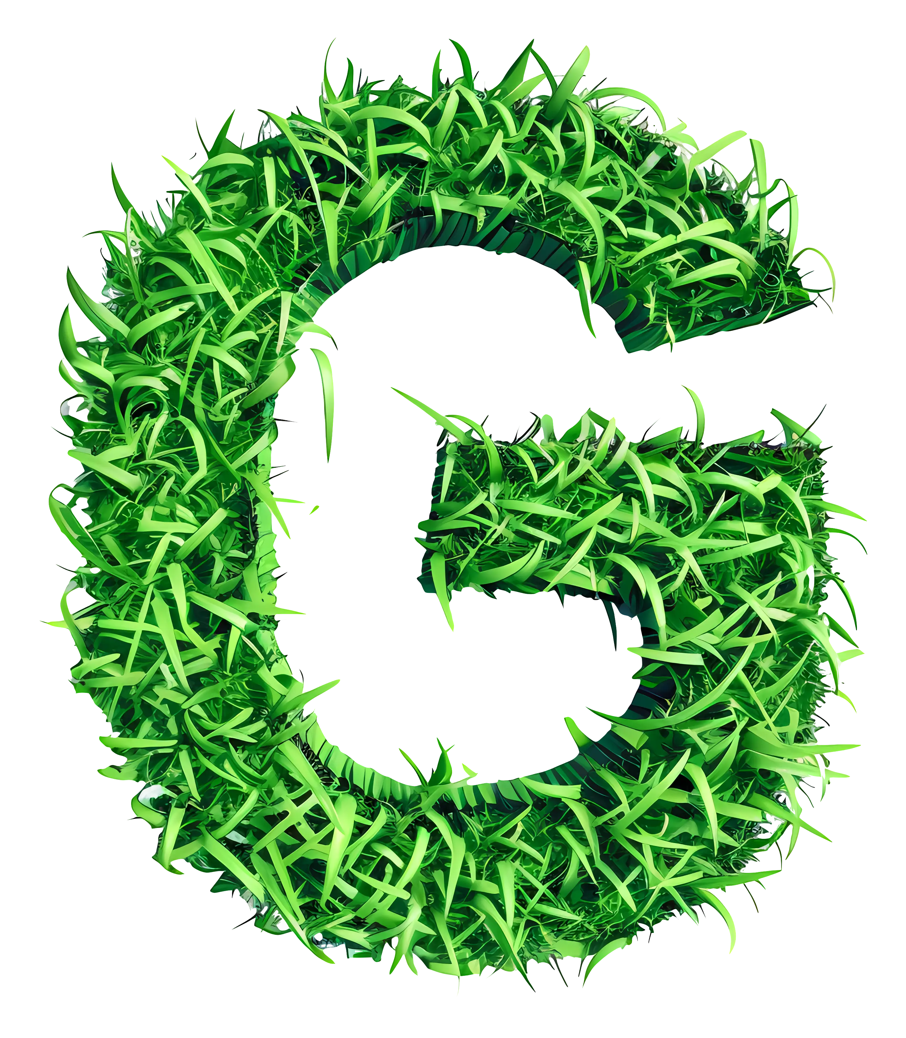 Grass-Covered Letter G Design