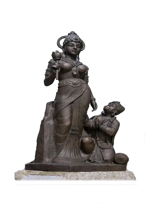 Bronze Statue of a Goddess and Devotee