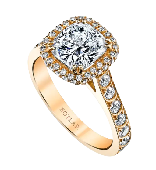 Diamond and Gold Engagement Ring
