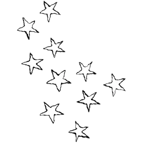 Hand-Drawn Black Stars Pattern Illustration
