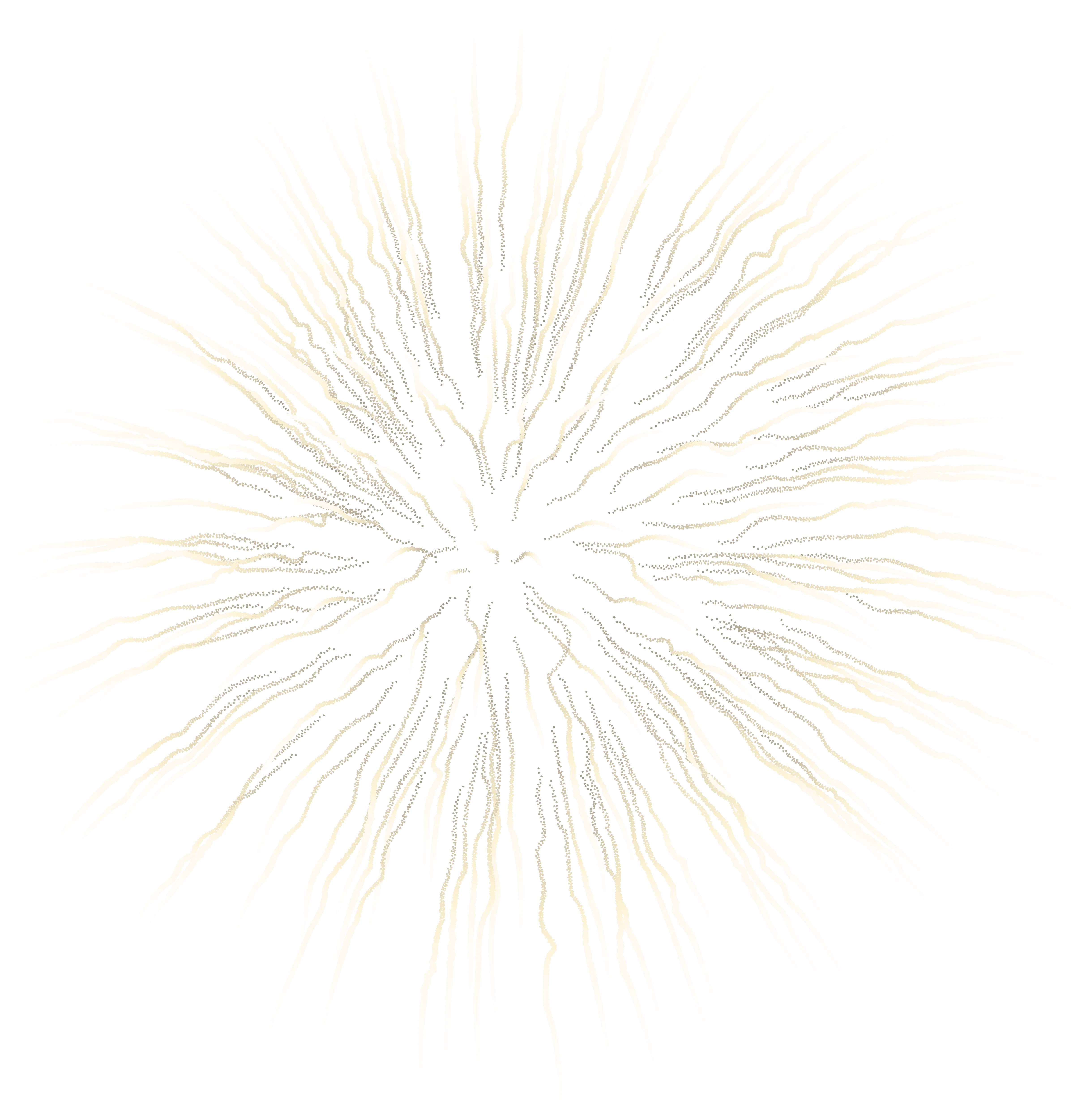 White and Gold Explosion Abstract