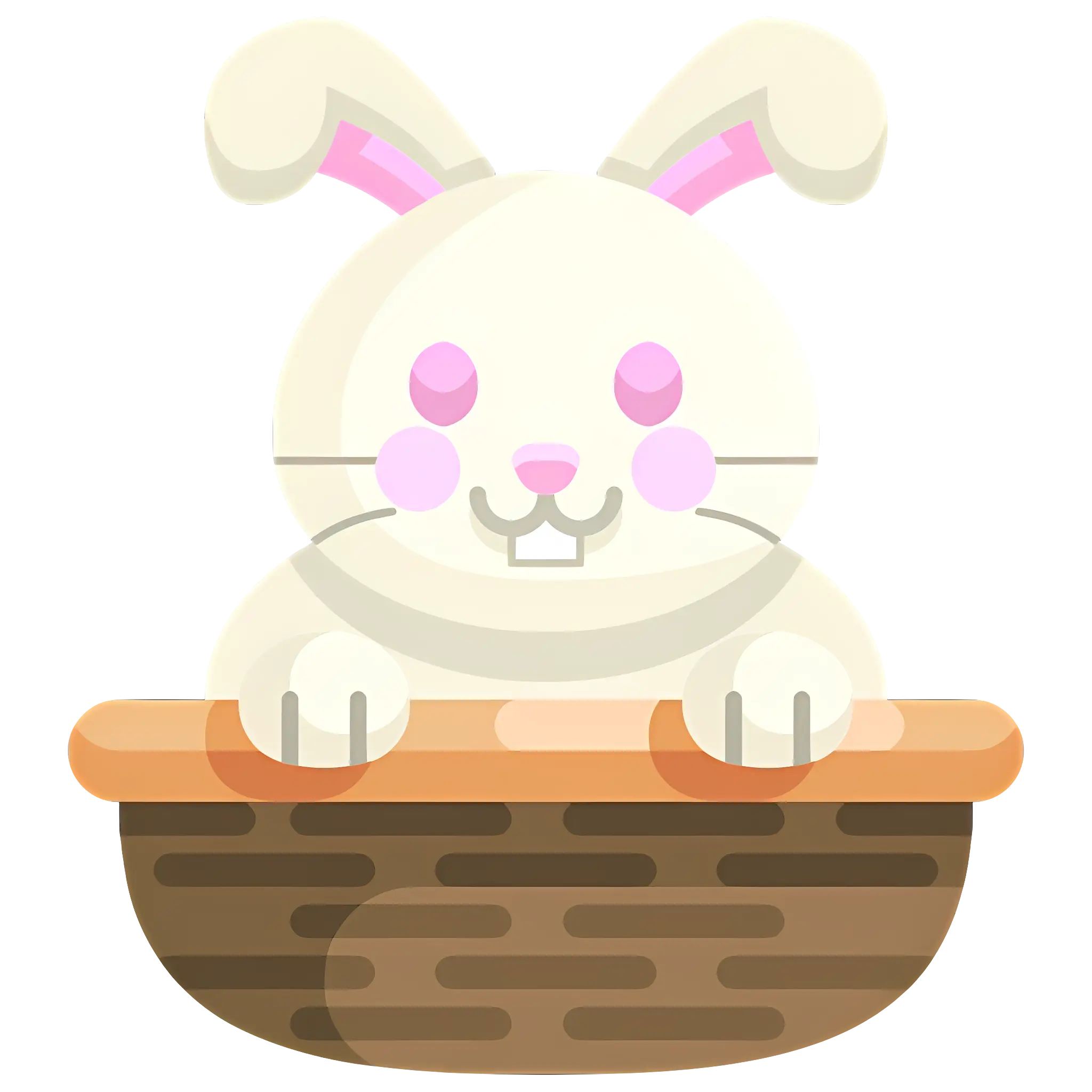 White Rabbit in a Basket