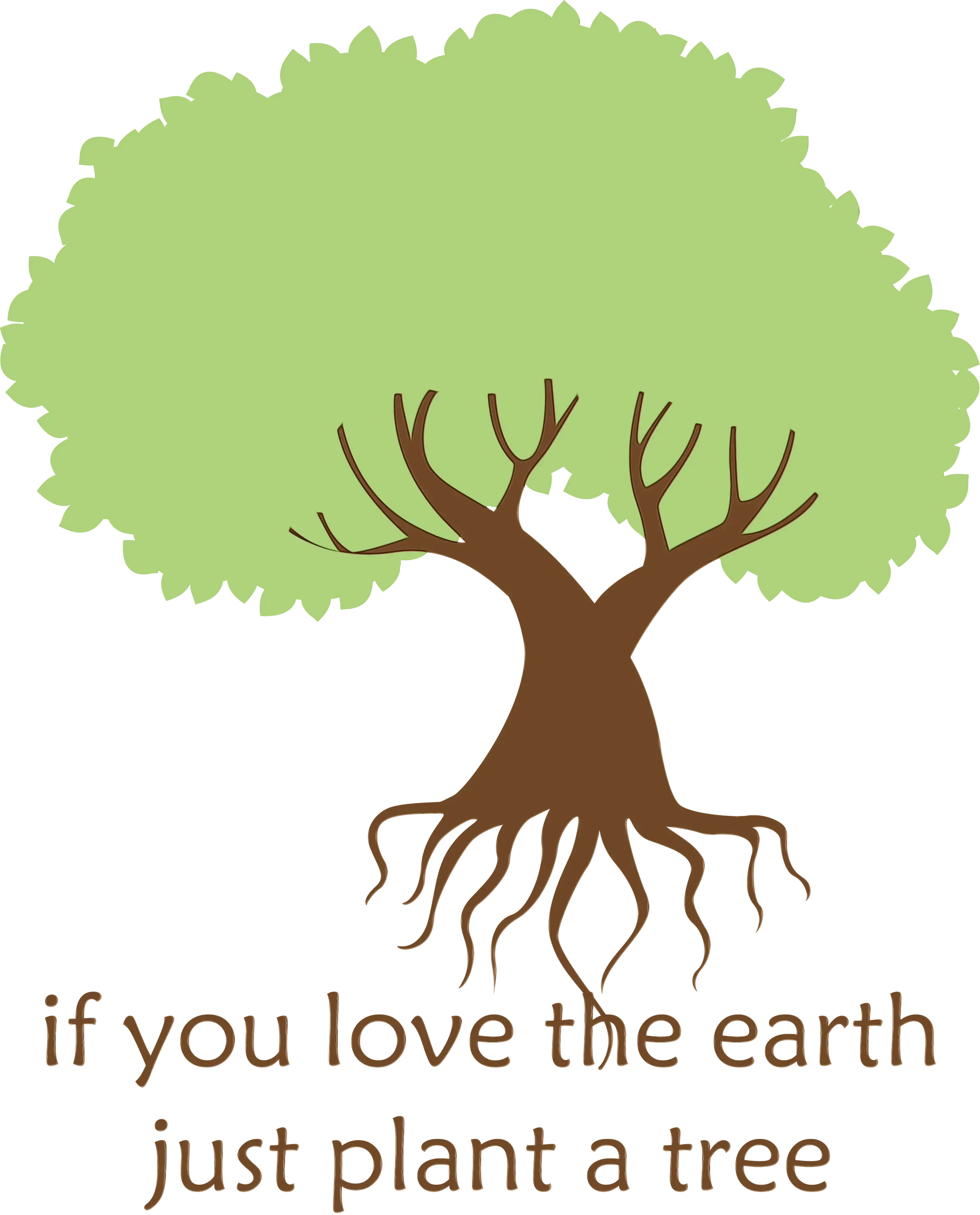 Plant a Tree Illustration with Motivational Text