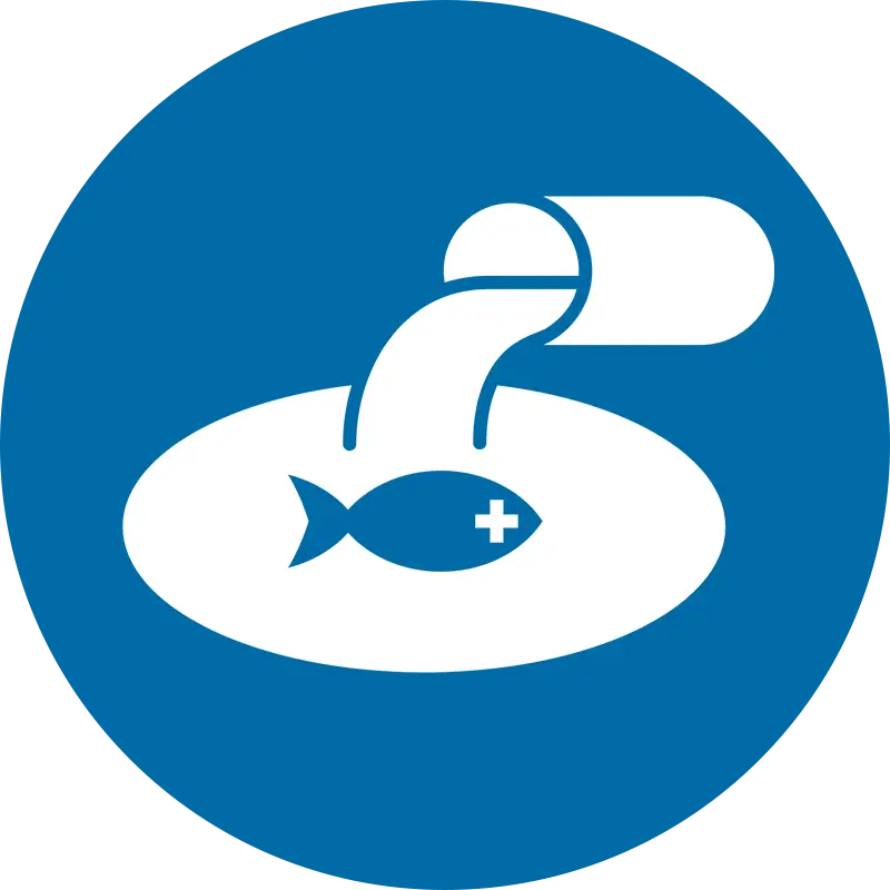 Symbol Representing Fish Farming and Sustainability