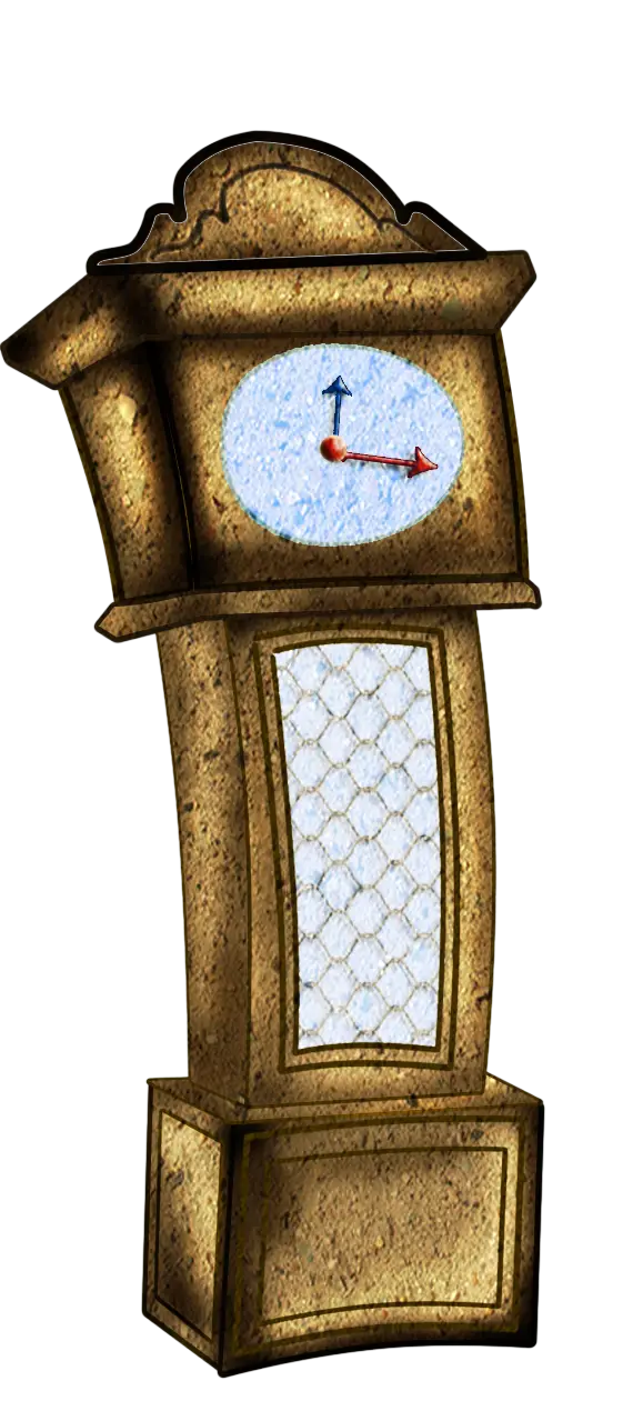 Antique Grandfather Clock Illustration
