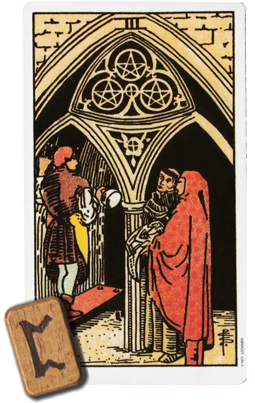 Three of Pentacles Tarot Card