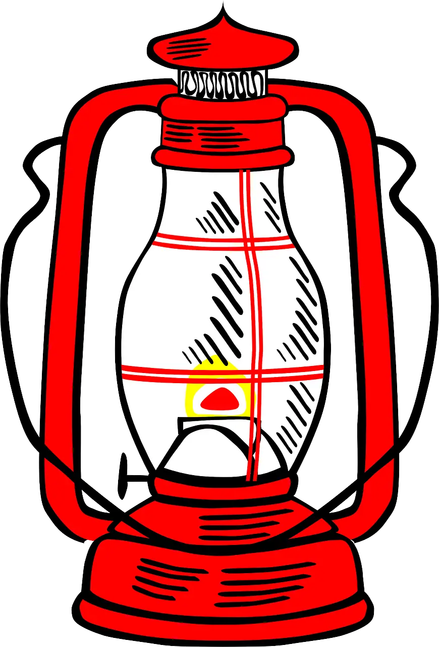 Red Vintage Lantern Illustration