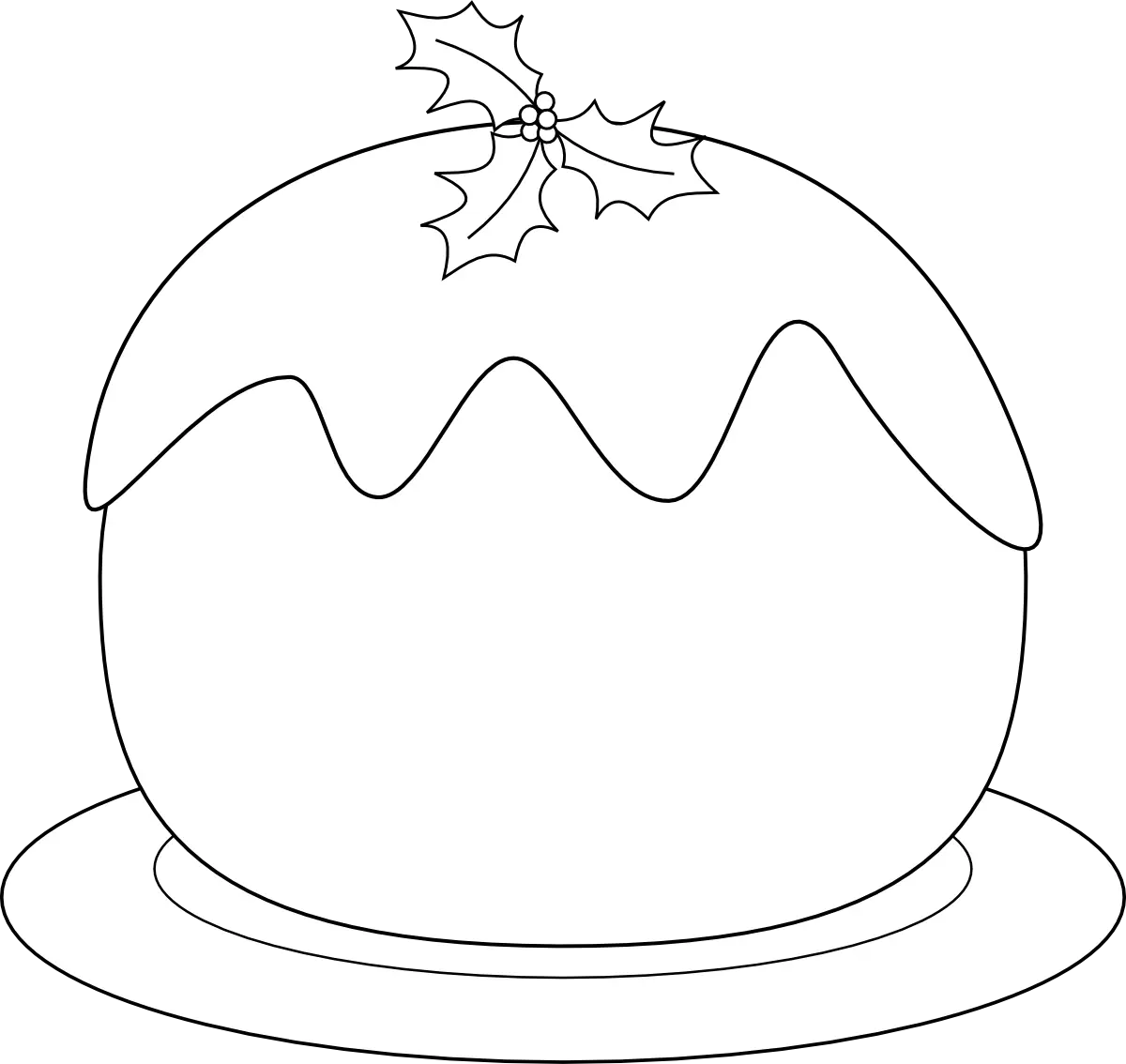 Christmas Pudding with Holly