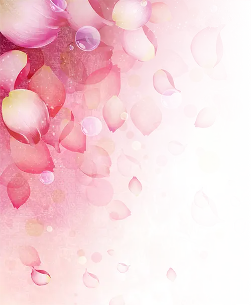 Delicate Pink Flower Petals Background