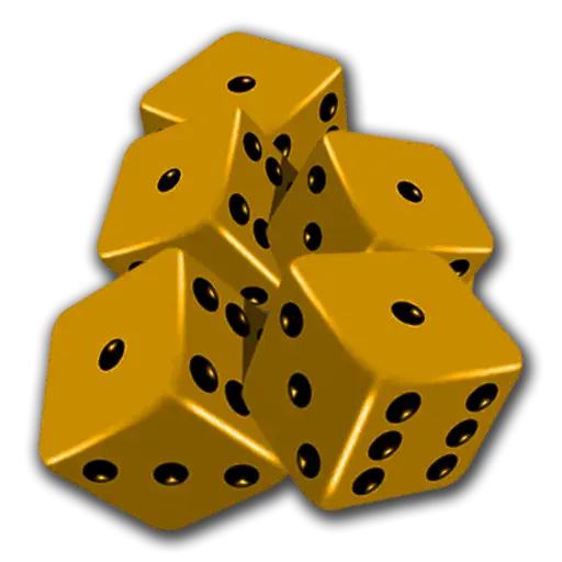 Golden Dice Set Illustration