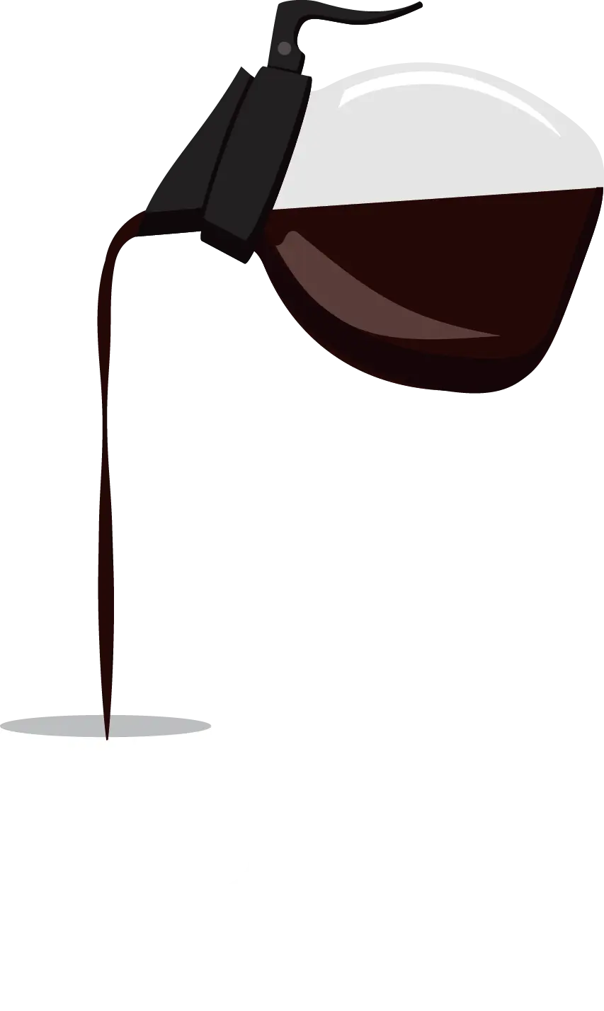 Coffee Pot Pouring into a Cup