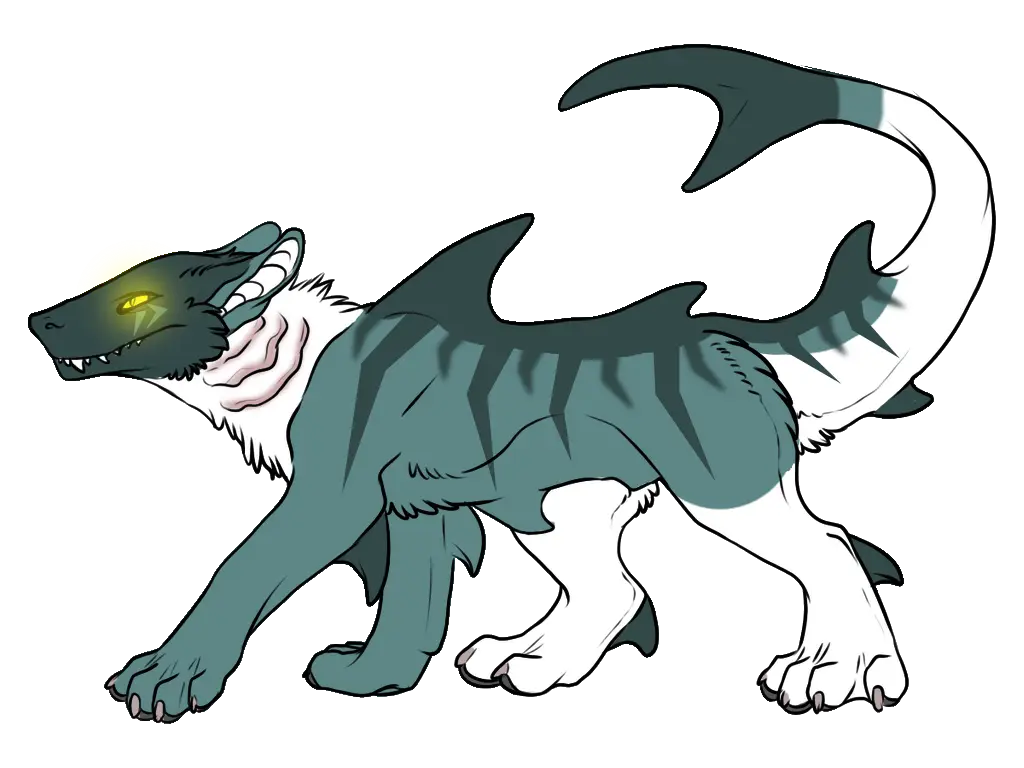 Mythical Shark-Like Fantasy Creature Art