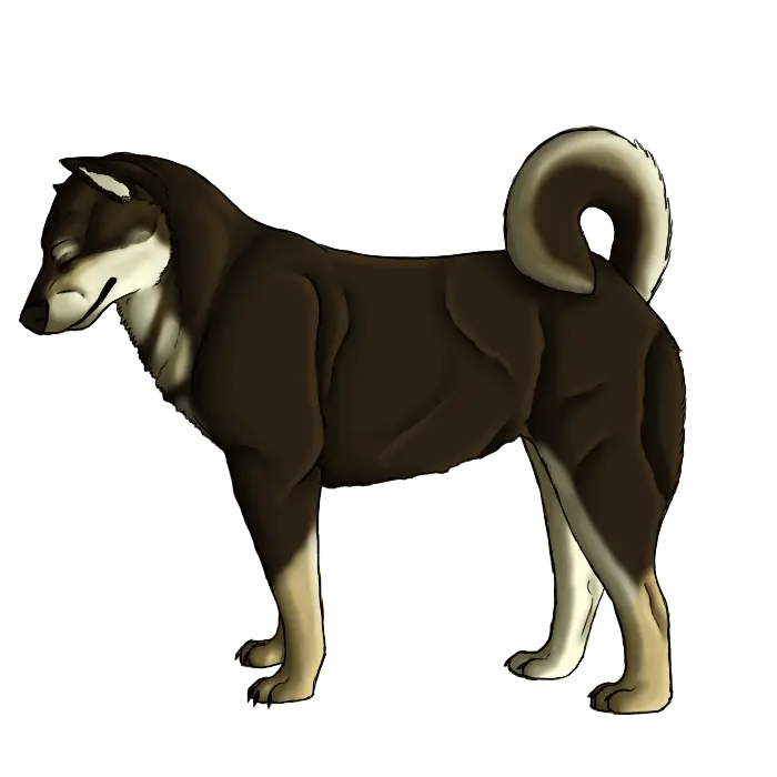 Brown Dog Illustration in Realistic Style