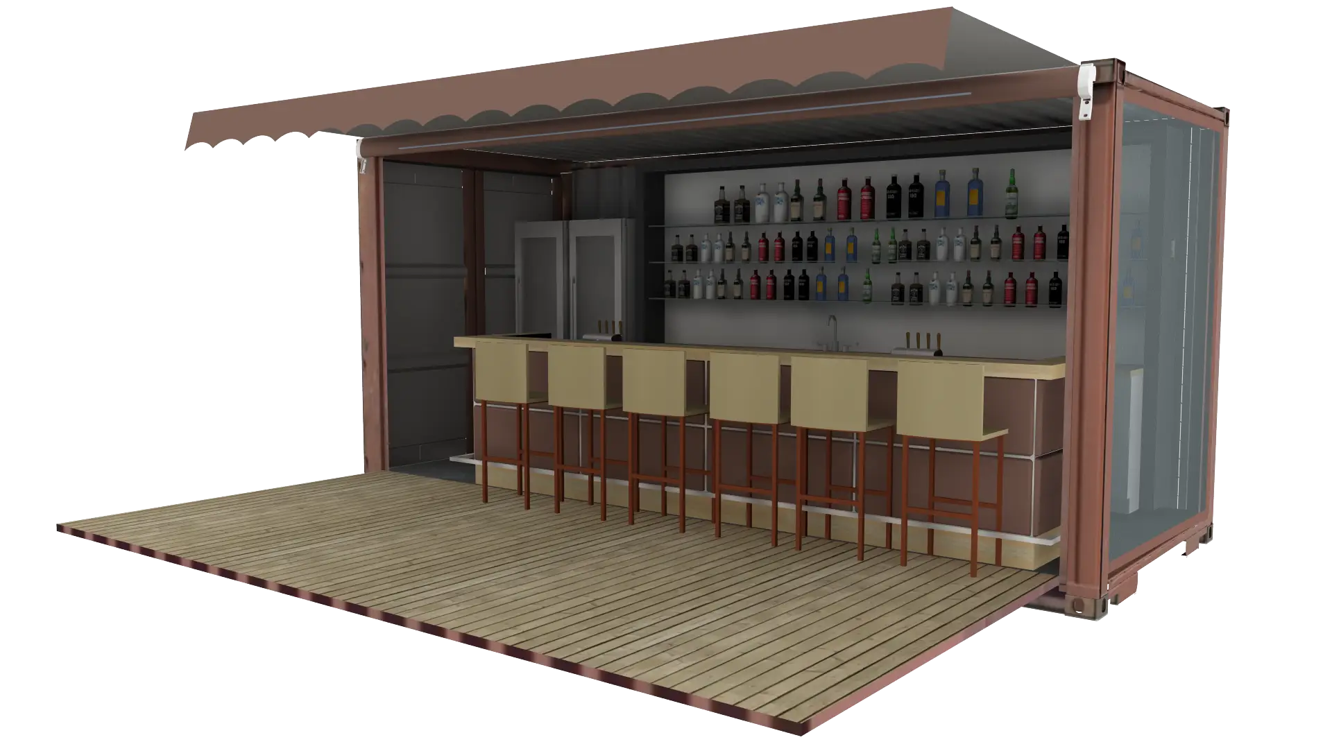 Container Bar with Stools