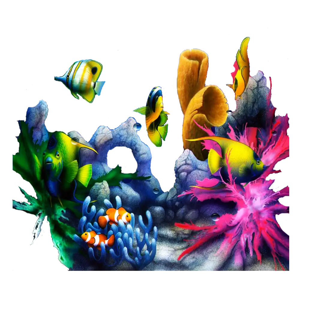 Colorful Coral Reef Underwater Scene