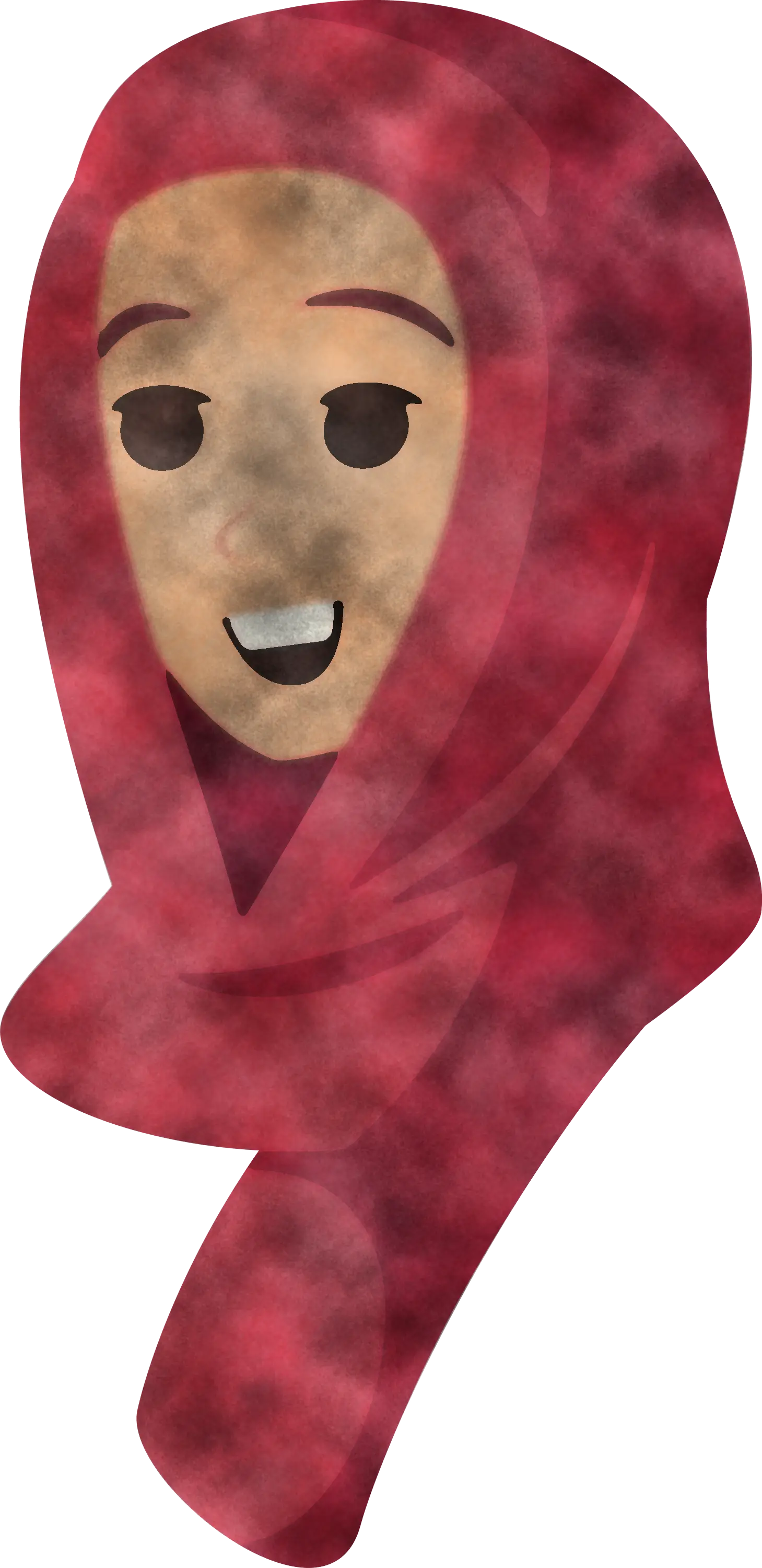 Smiling Woman in Hijab Illustration