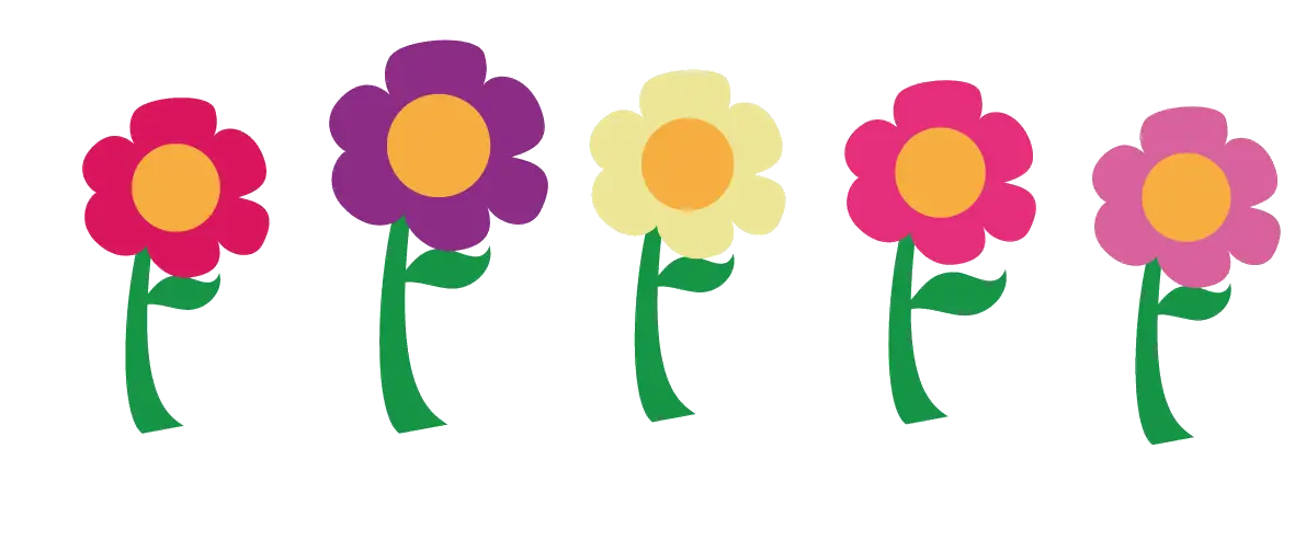 Colorful Cartoon Flower Design