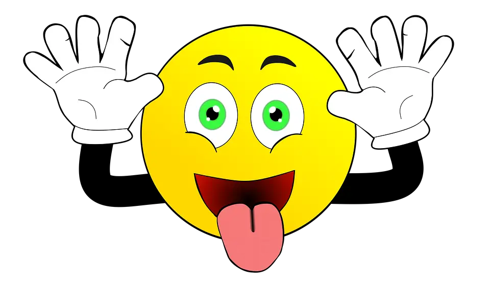 Silly Emoji Cartoon with Playful Expression