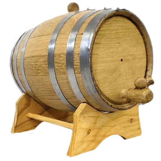 Wooden Barrel with Stand